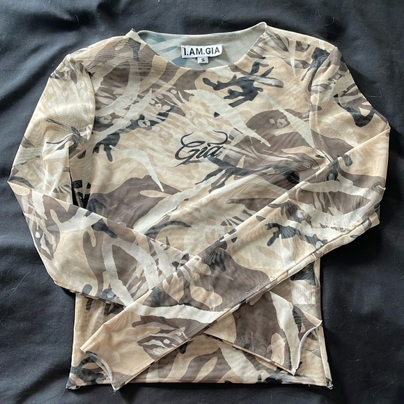 Sheer Long-Sleeve Top - Picture 1 of 2